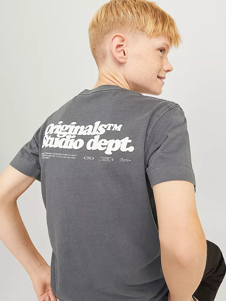 JACK & JONES Jungen T-Shirt  JORVERMONT grau