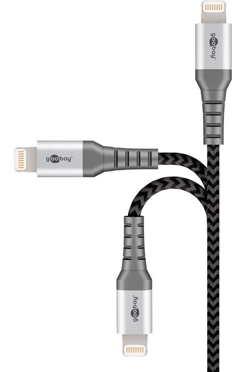 Goobay DAT Lightning USB-C Lade und Synchronisations Vollmetall-Kabel 1,0 m