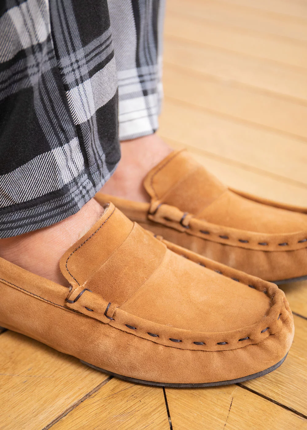 CONFIE SLIPPERS CUIR MARRON
