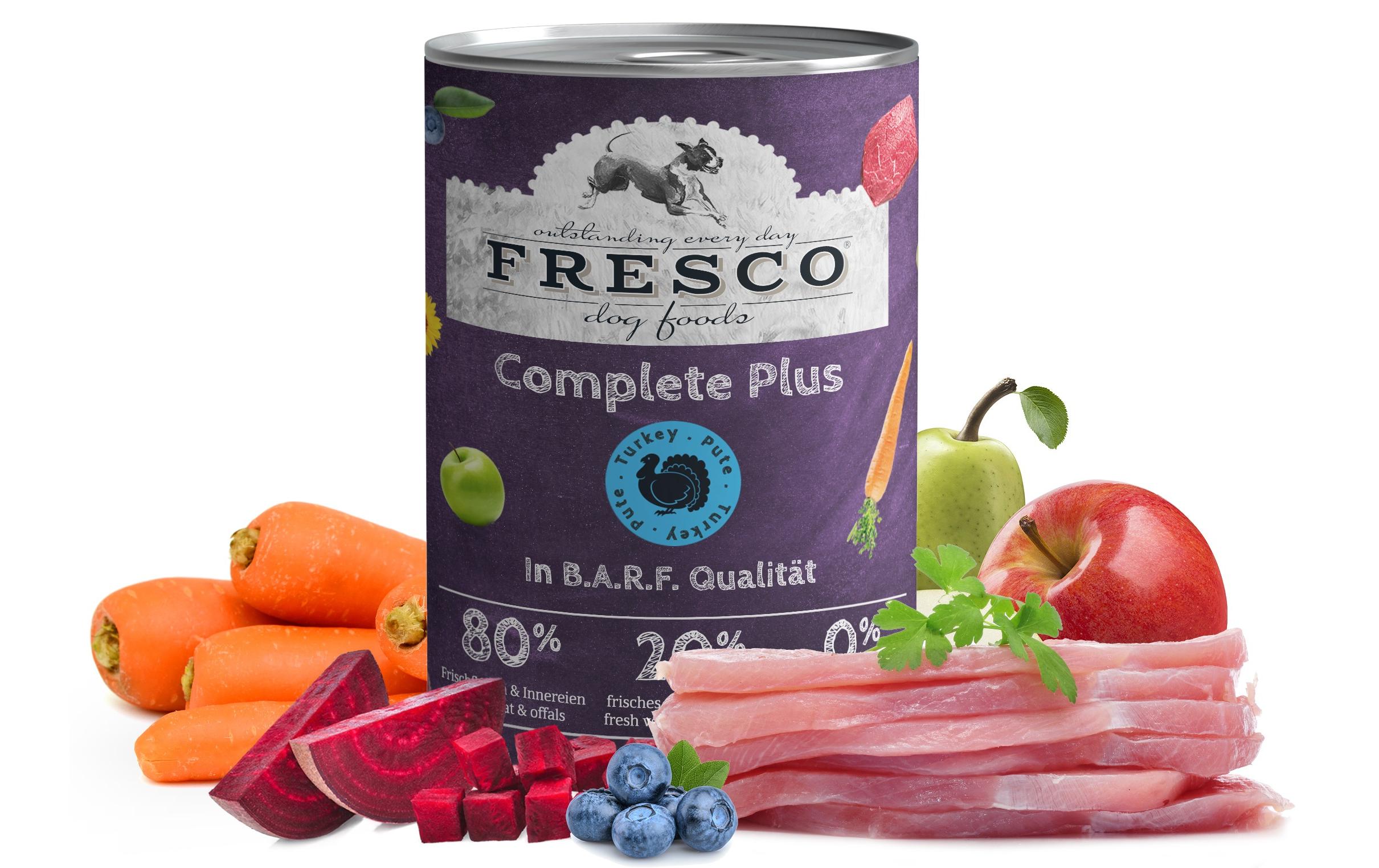Nassfutter Complete Plus Pute, 400 gAlleinfuttermittel für Hunde