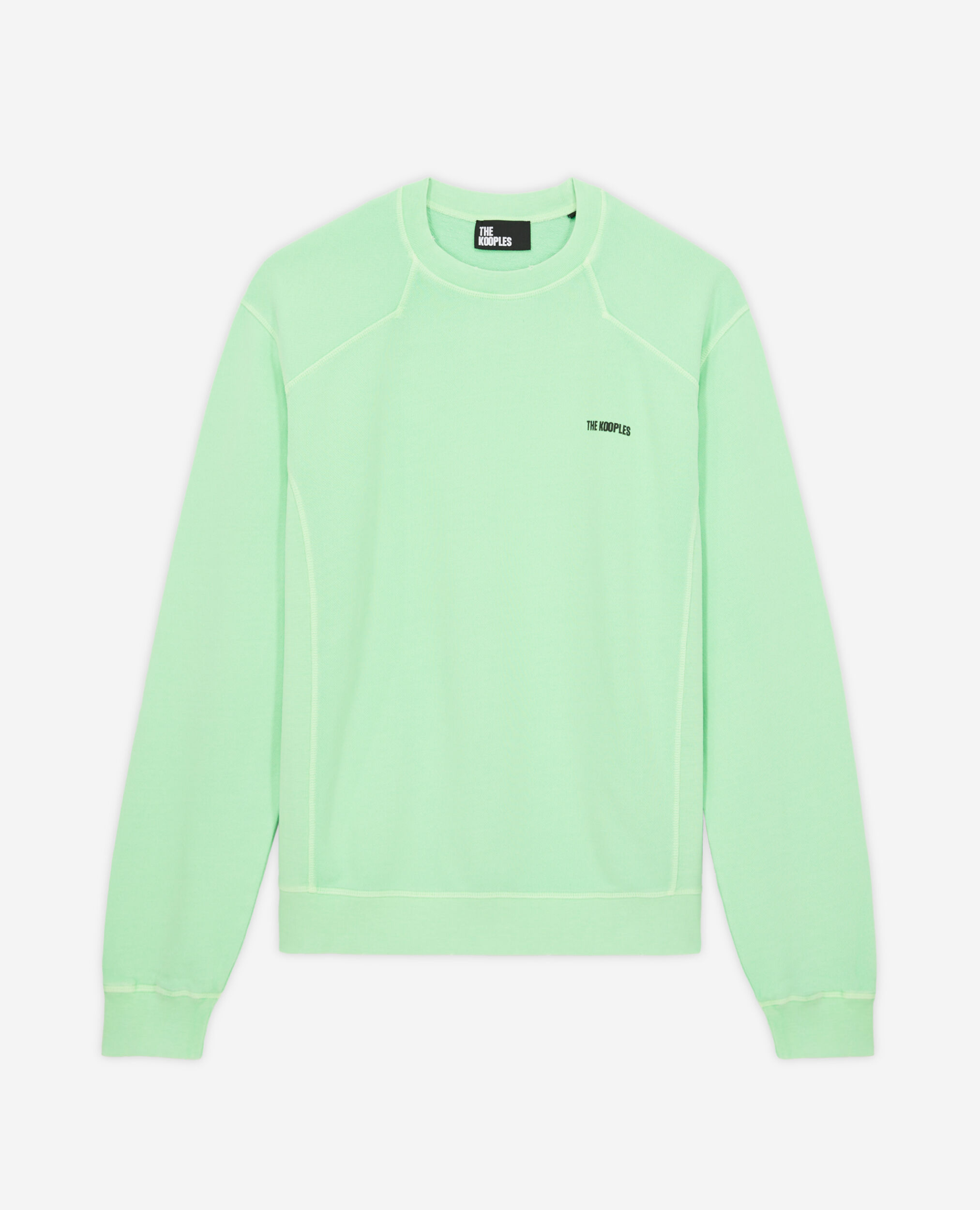 Sweatshirt vert fluo avec logo