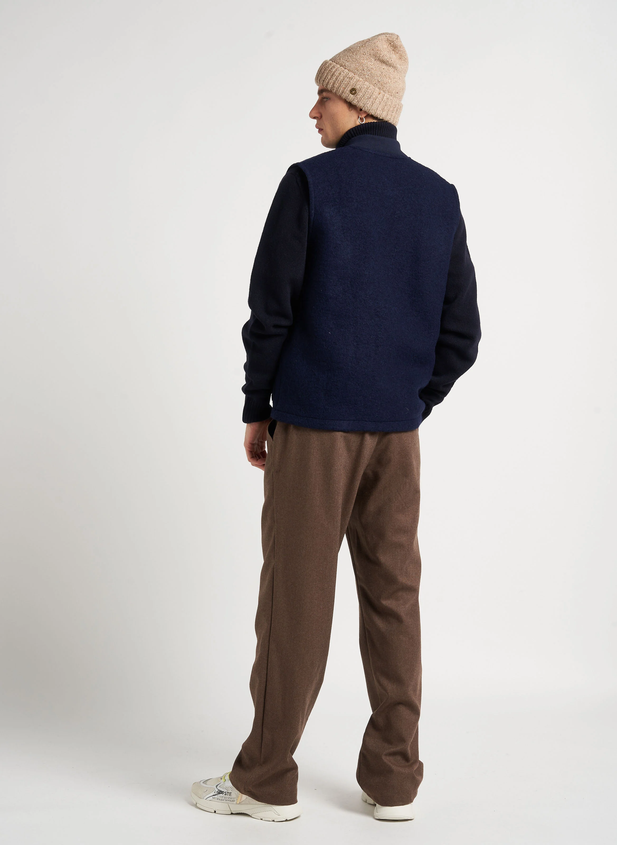 PARSH MARZ - Pantalon droit en laine vierge | Marron