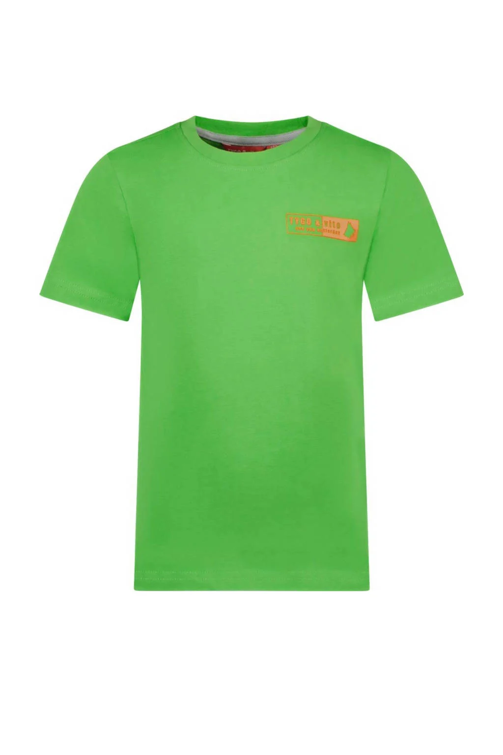 TYGO & vito T-shirt Tijn met printopdruk neongroen