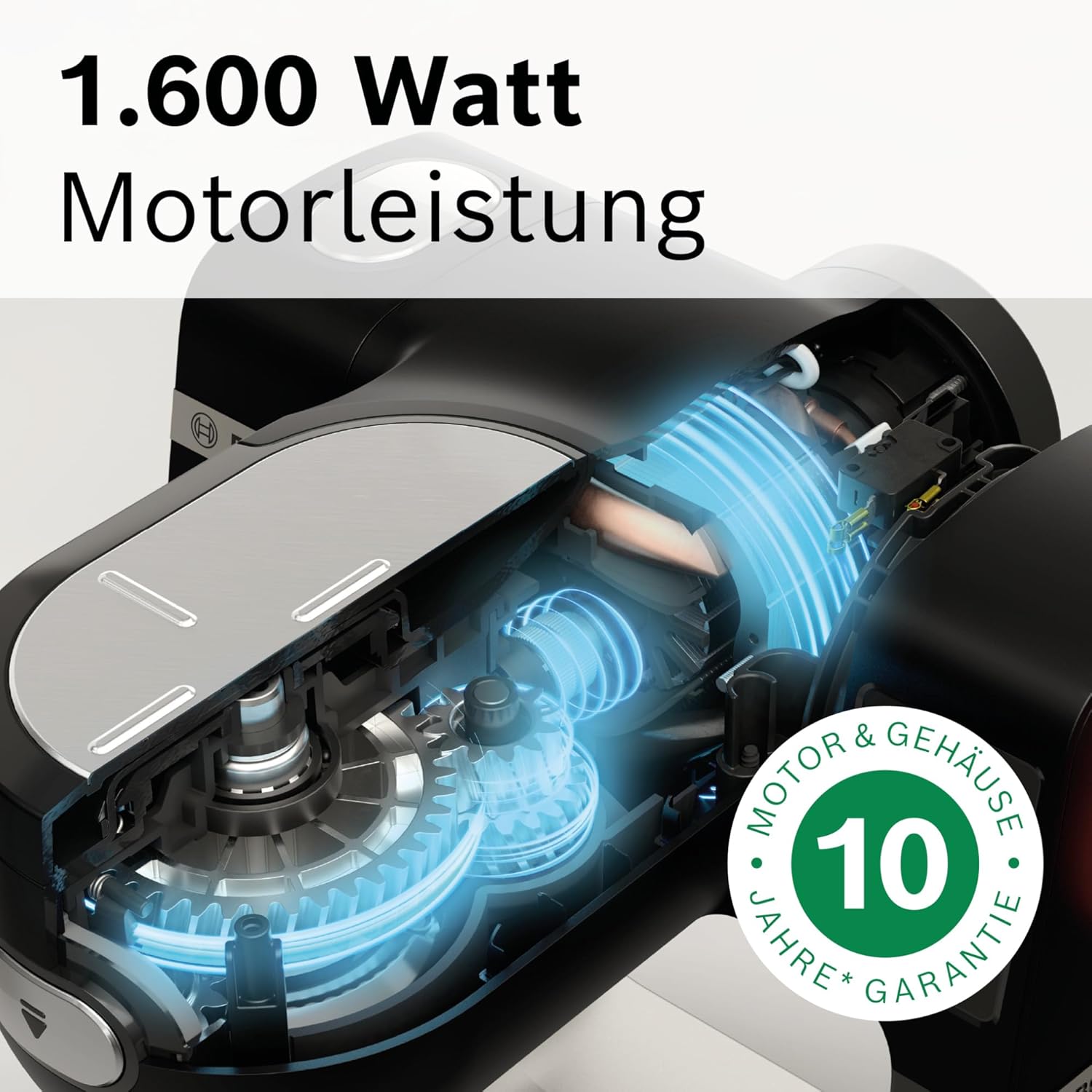 Bosch Küchenmaschine Serie 6, 2 Schüsseln 5,5 l (Edelstahl, Kunststoff), integr Waage, 7 Automatikprogramme, 7 Stufen, Planetenrührwerk, Knethaken/Rühr-/Silikonbesen spülmaschinenfest, MUMS6ZS18