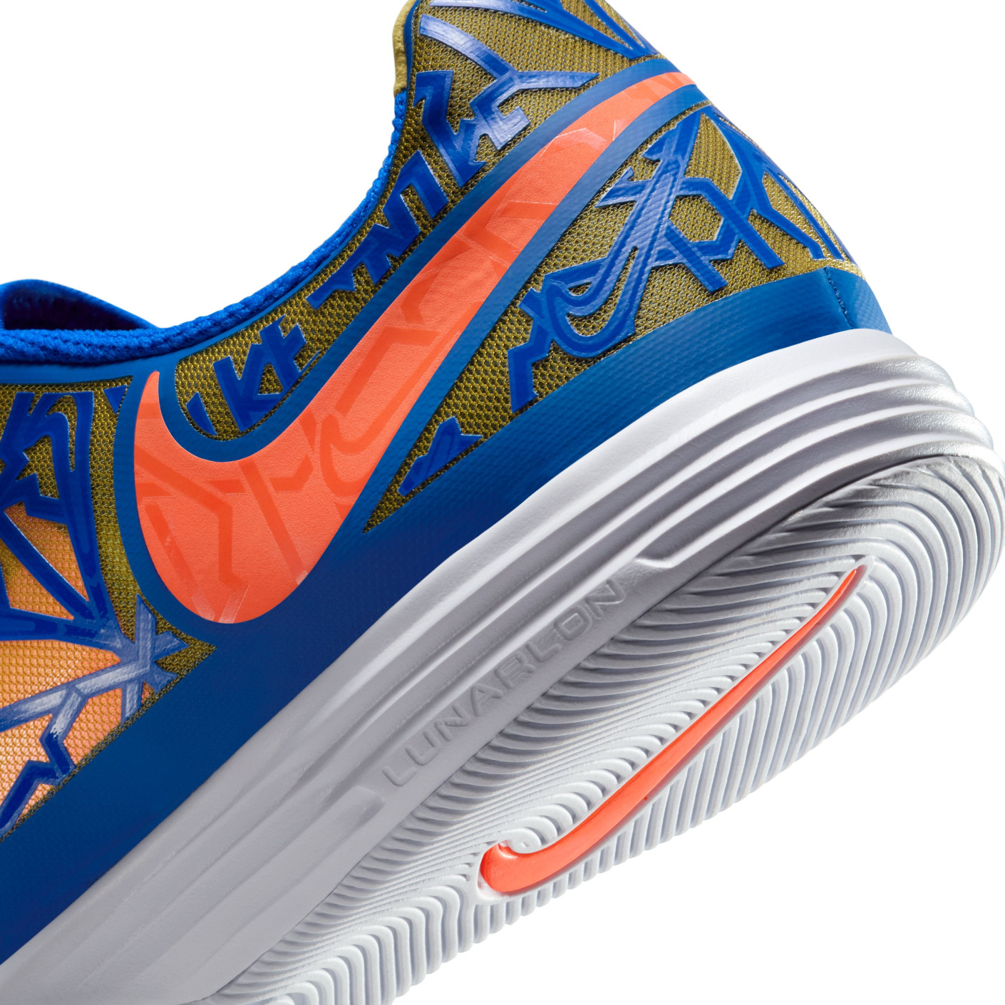 Nike Lunar Gato II Zaalvoetbalschoenen (IN) Blauw Oranje Wit