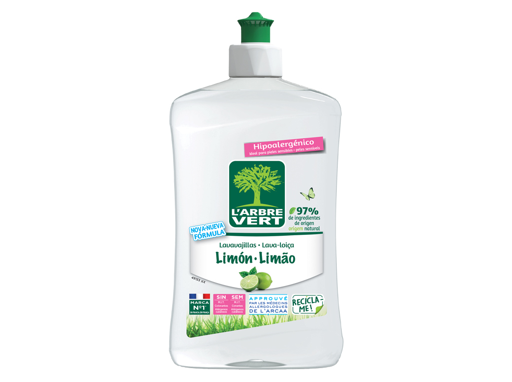 DETERGENTE DE LOIÇA MANUAL LIMÃO VERDE L' ARBRE VERT 500 ML