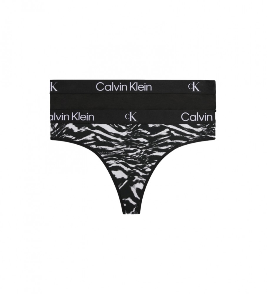 Conjunto de 2 tangas Calvin Klein CK96 pretas