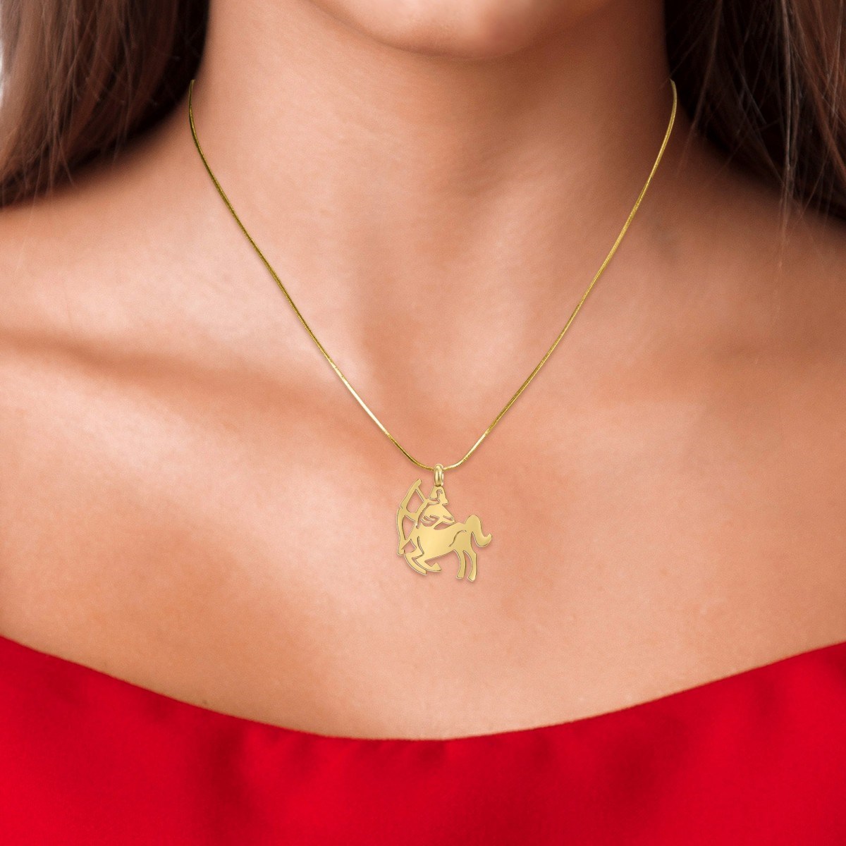 Collier astrologie  Sagittaire  SC Bohème en Acier Finement doré