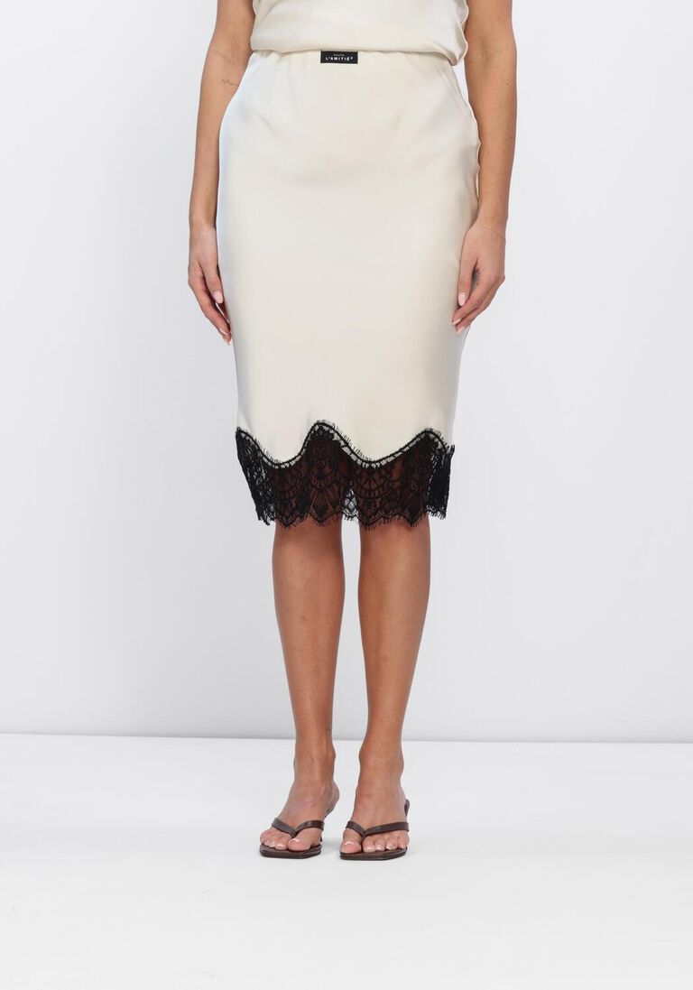 beige haute l'amitié rokken naomi lingerie pencil skirt