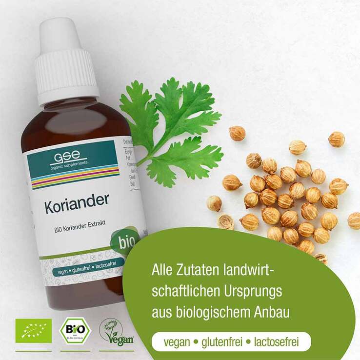 Koriander Extrakt Bio 24,3% V / V, 50 ml