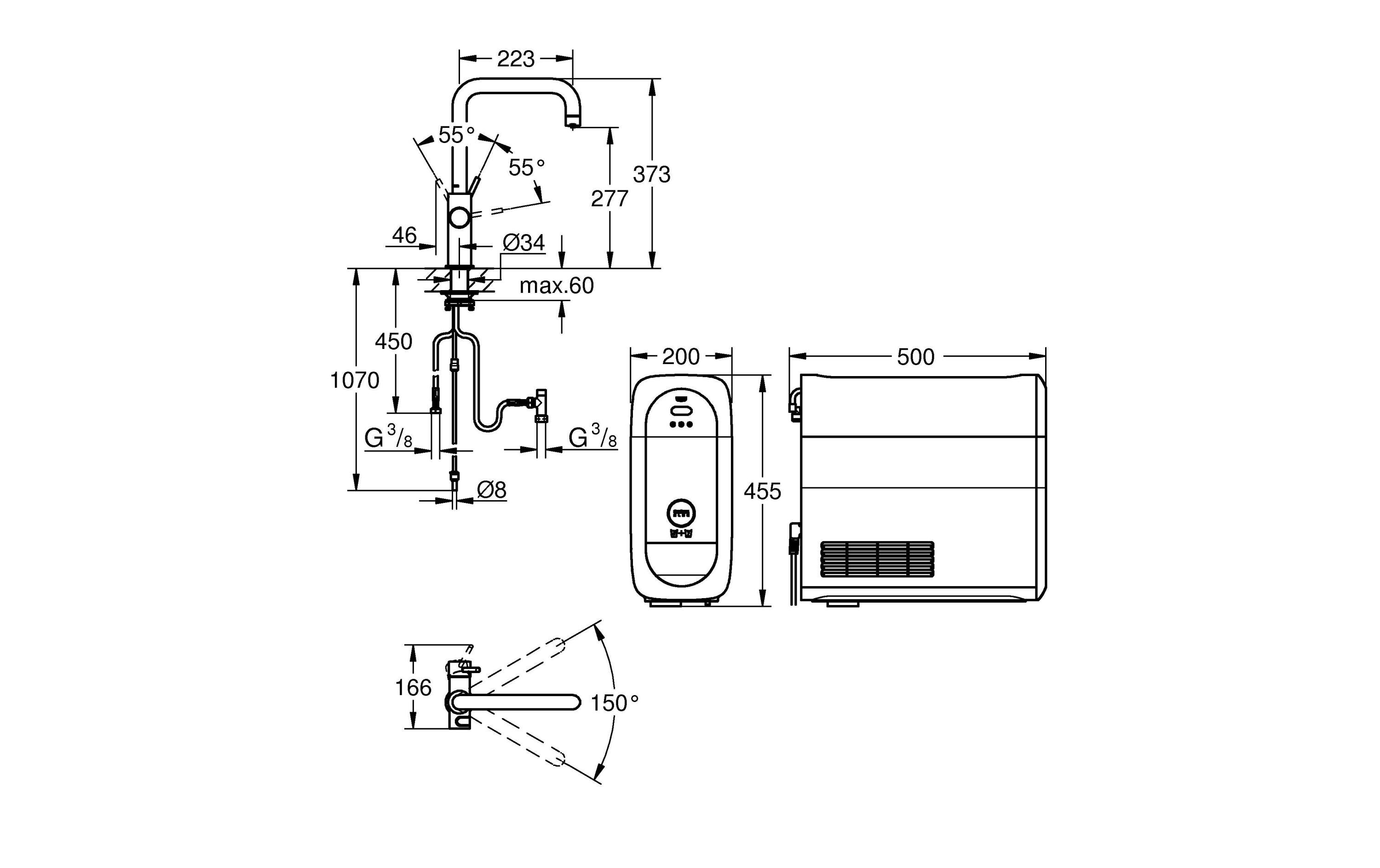 Küchenarmatur Blue Home U-Auslauf, Starter Kit, Chrom<br>Die frischste Wasserquelle