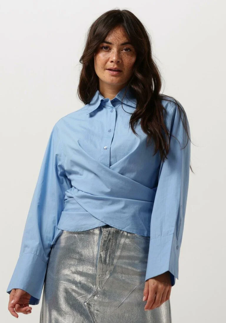 IBANA lichtblauwe ibana blouse tatum