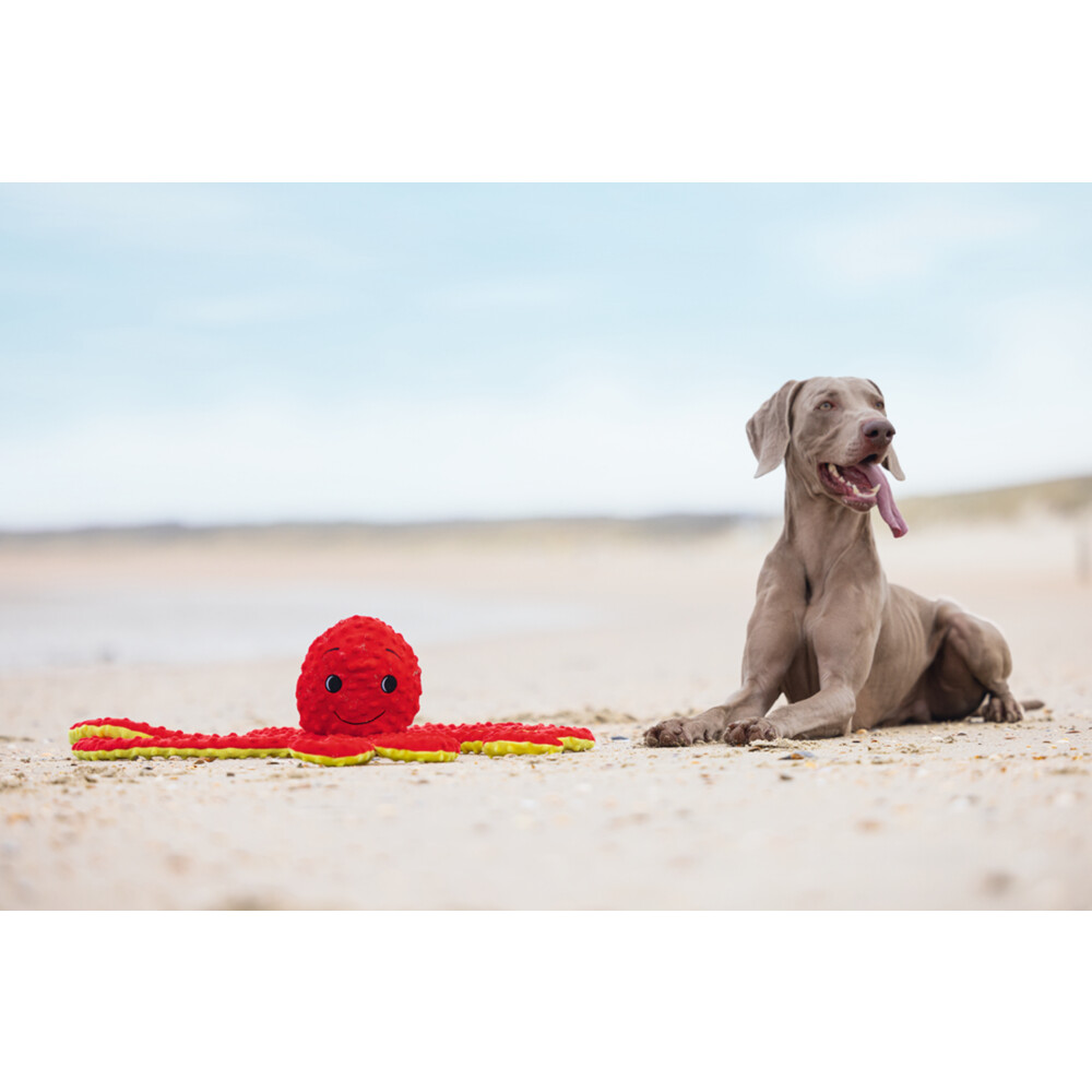 Beeztees Pluche Hondenspeelgoed Octopus Amy Rood56 cm