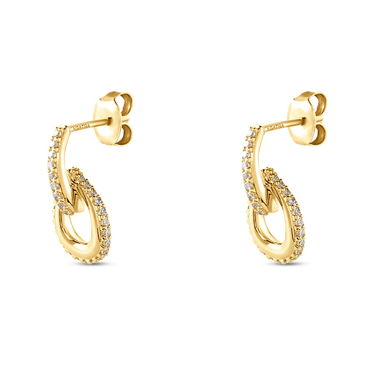 Boucles d'oreilles Agatha Gemini dorées