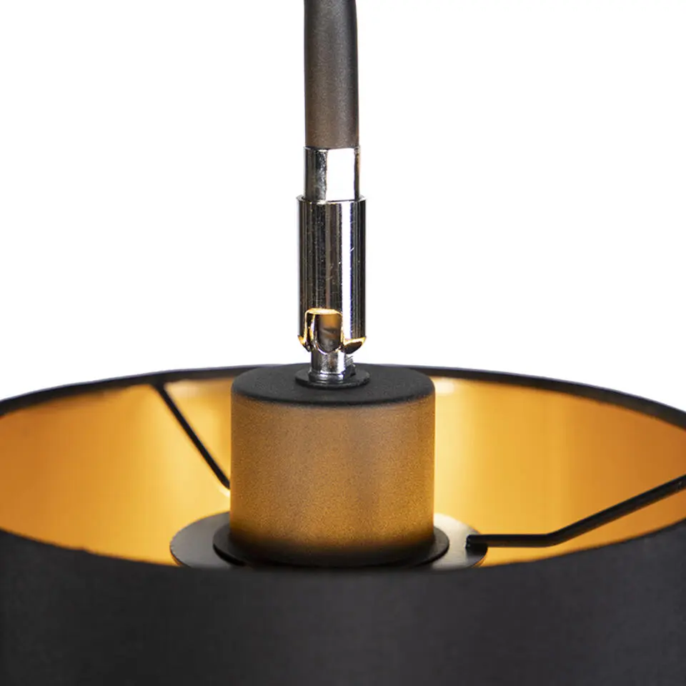 Qazqa vloerlampen lofty zwart e27