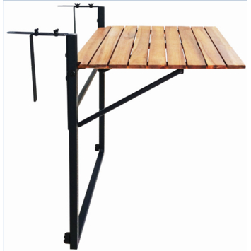 Wakefield balkontafel Valetta teak look metaal 57 x 43 cm