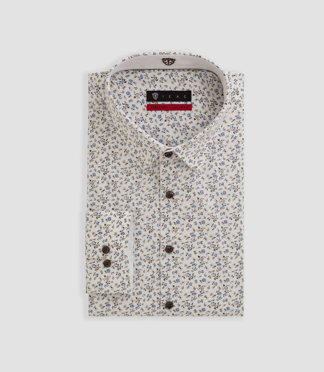 Chemise blanche imprimée 