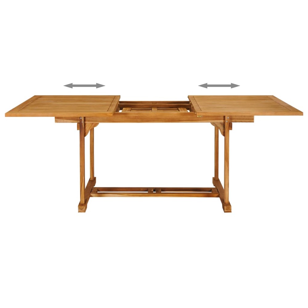 Salon de jardin meuble d'extérieur ensemble de mobilier 7 pièces bois de teck massif