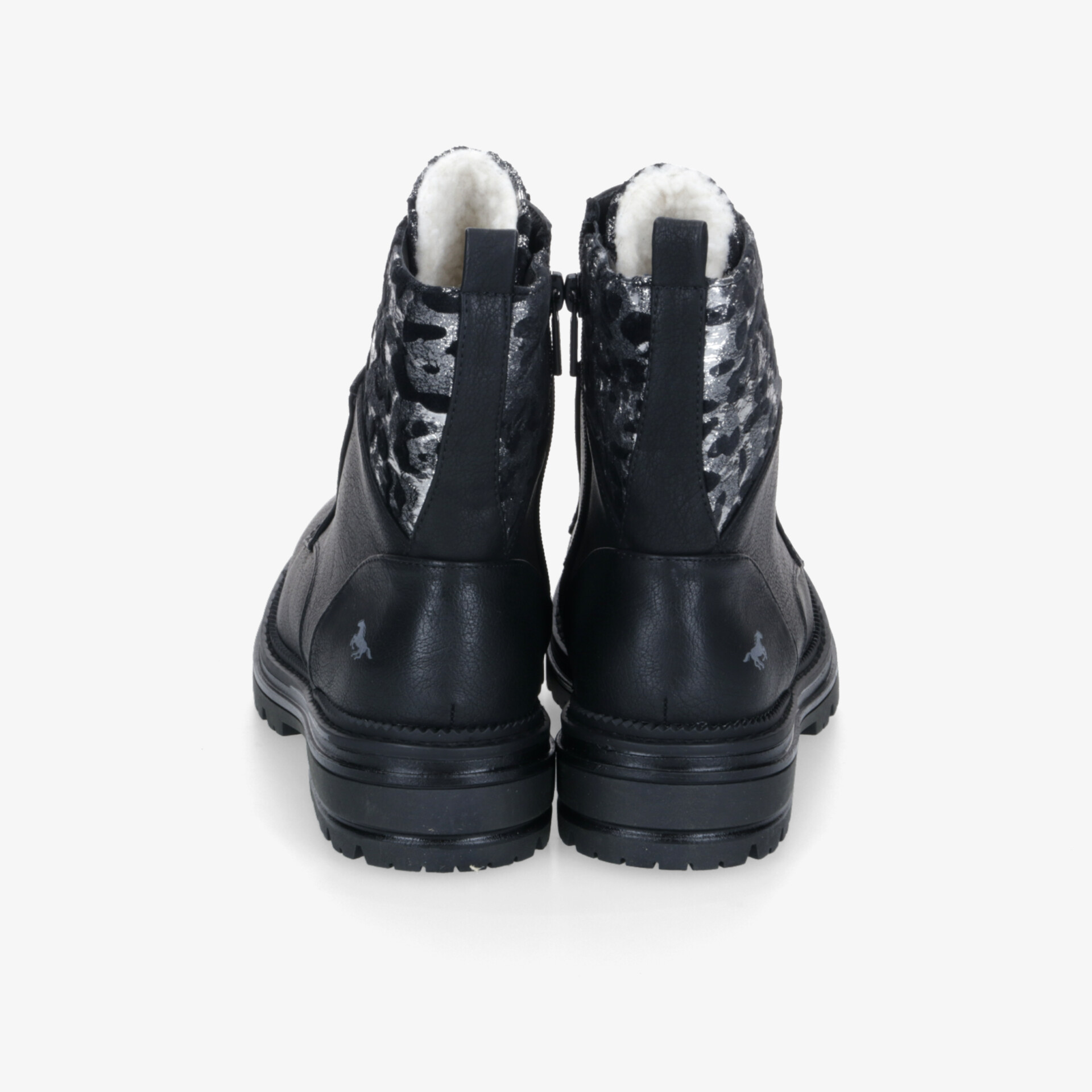 MUSTANG Damen Schnürstiefeletten schwarz