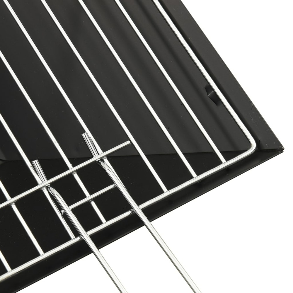Foyer et barbecue avec tisonnier 2 en 1 46,5x46,5x37 cm acier