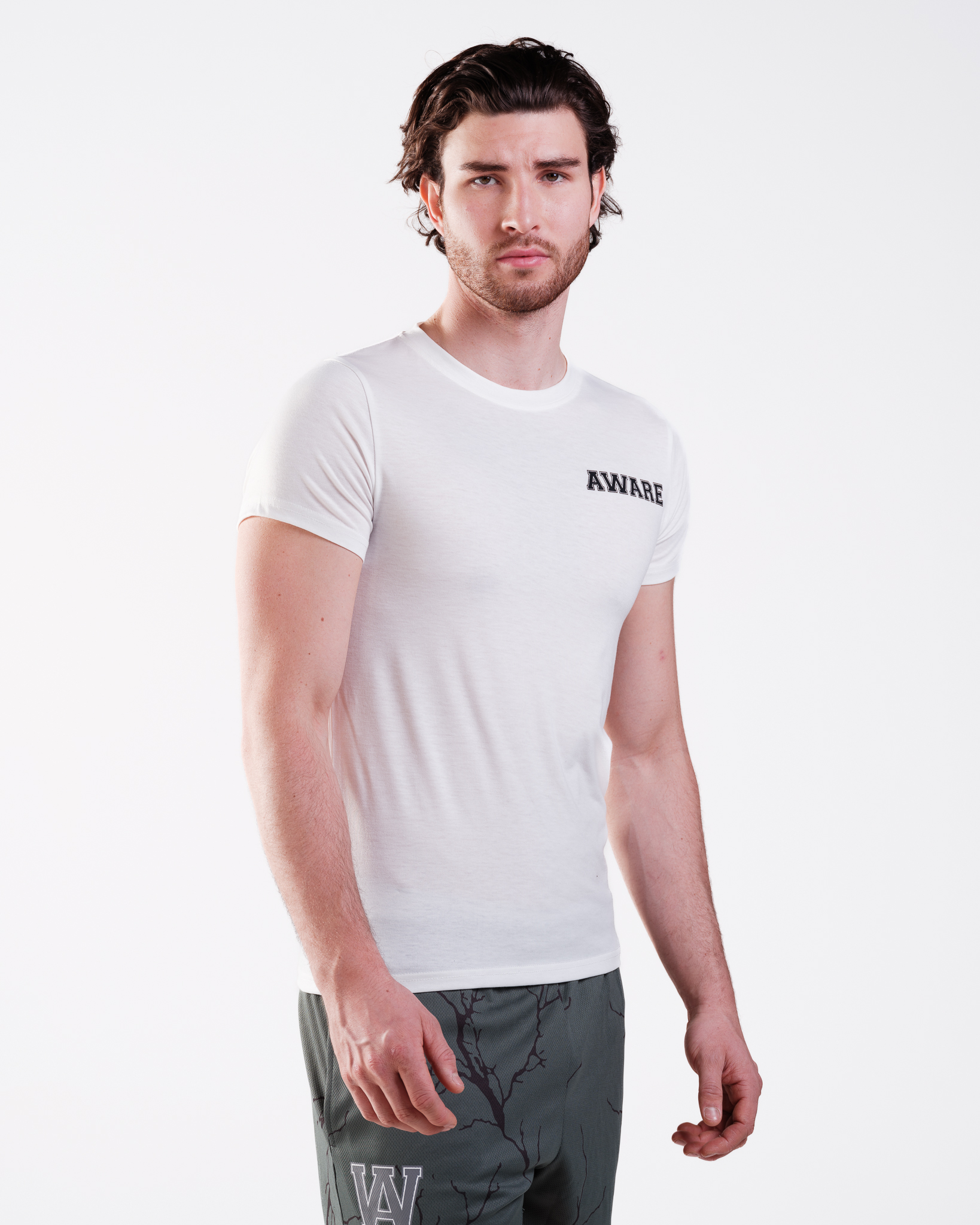AWARE Fitted Tee White