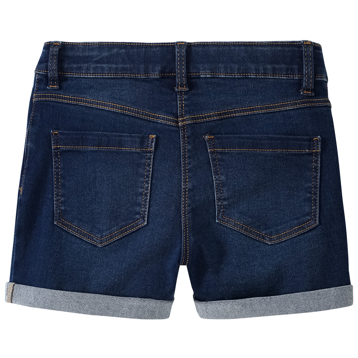 Famy 3 Mädchen Jeansshorts im Five-Pocket-Style dunkelblau / blau / hellblau