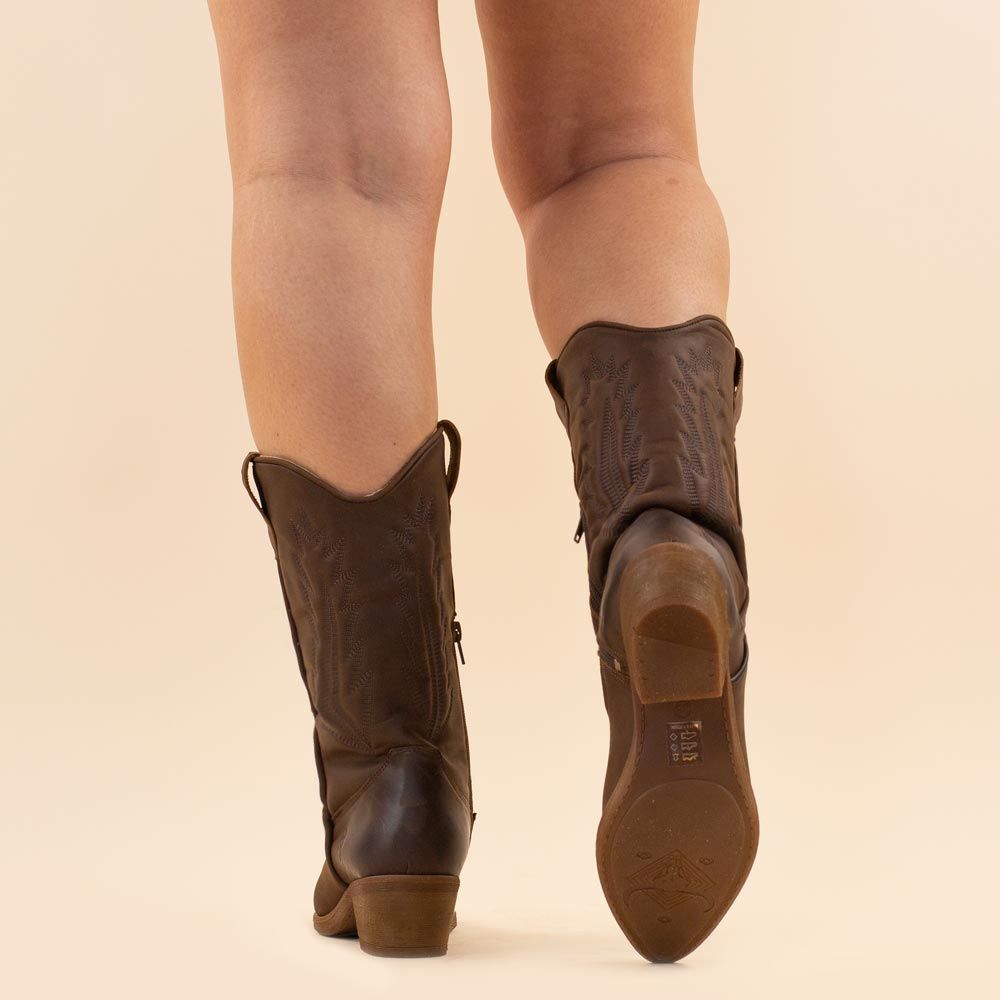 La Pintura cowboyboots Varsy Donkerbruin