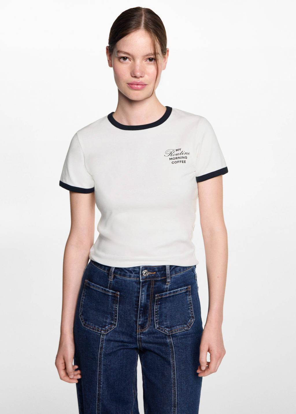 MANGO TEEN flared jeans medium blue denim