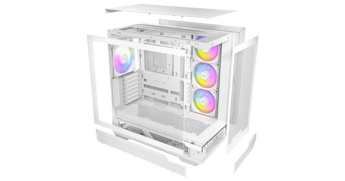 AntecC7 ARGB midi tower behuizing  (Wit | 2x USB-A | 1x USB-C | Tempered Glass)