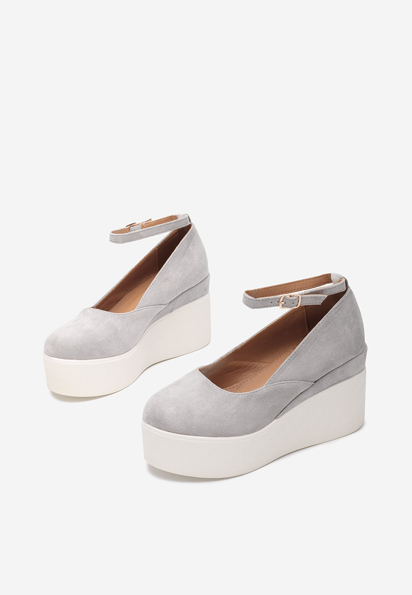 Chaussures à plateforme gris Leanora