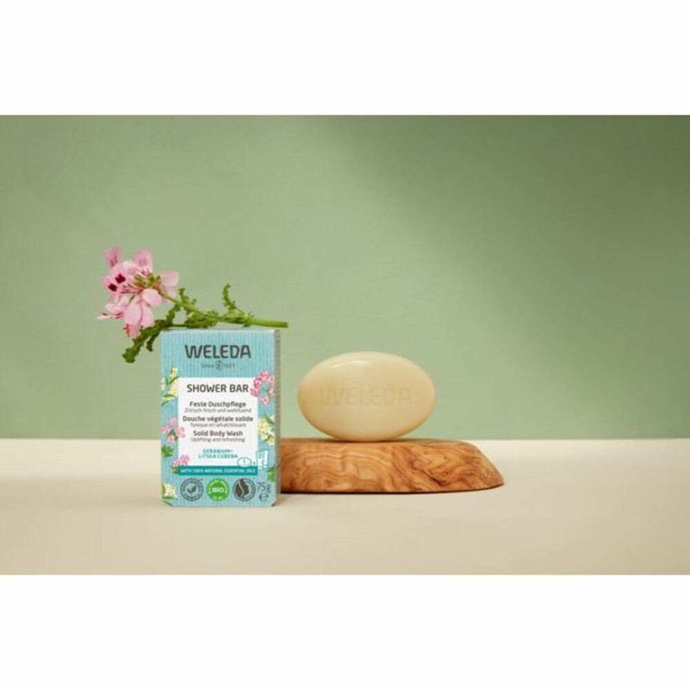 WELEDA Shower Bar Geranium + Litseacubeba75 gr