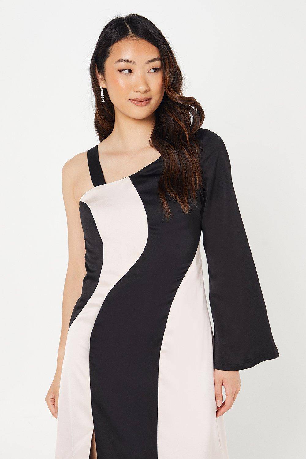 Coast Robe Midi Satinée Mono pour Invitée de Mariage