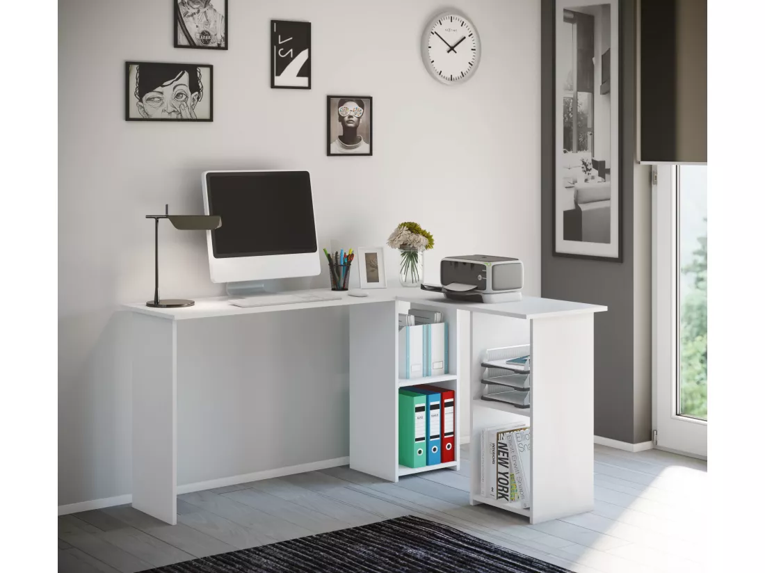 Bureau d'angle en bois Bureau Lusias