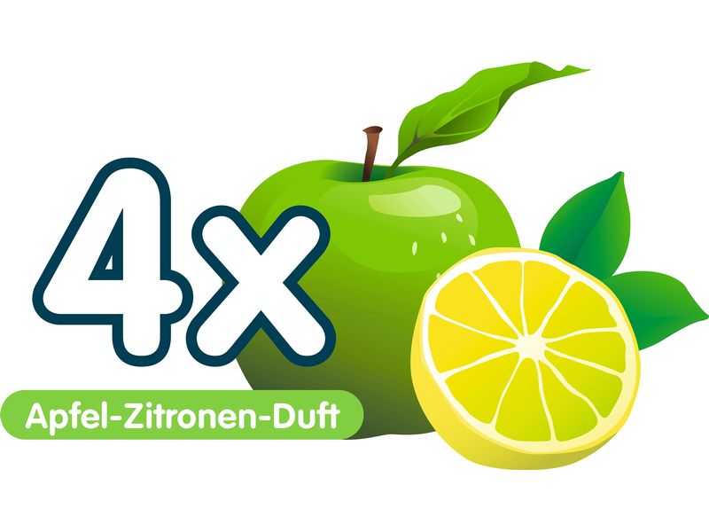 Abfluss-Fee Duftstein Apfel-Zitrone 4 Stück Nachfüllset für Abfluss-Fee LED-Abflussstopfen