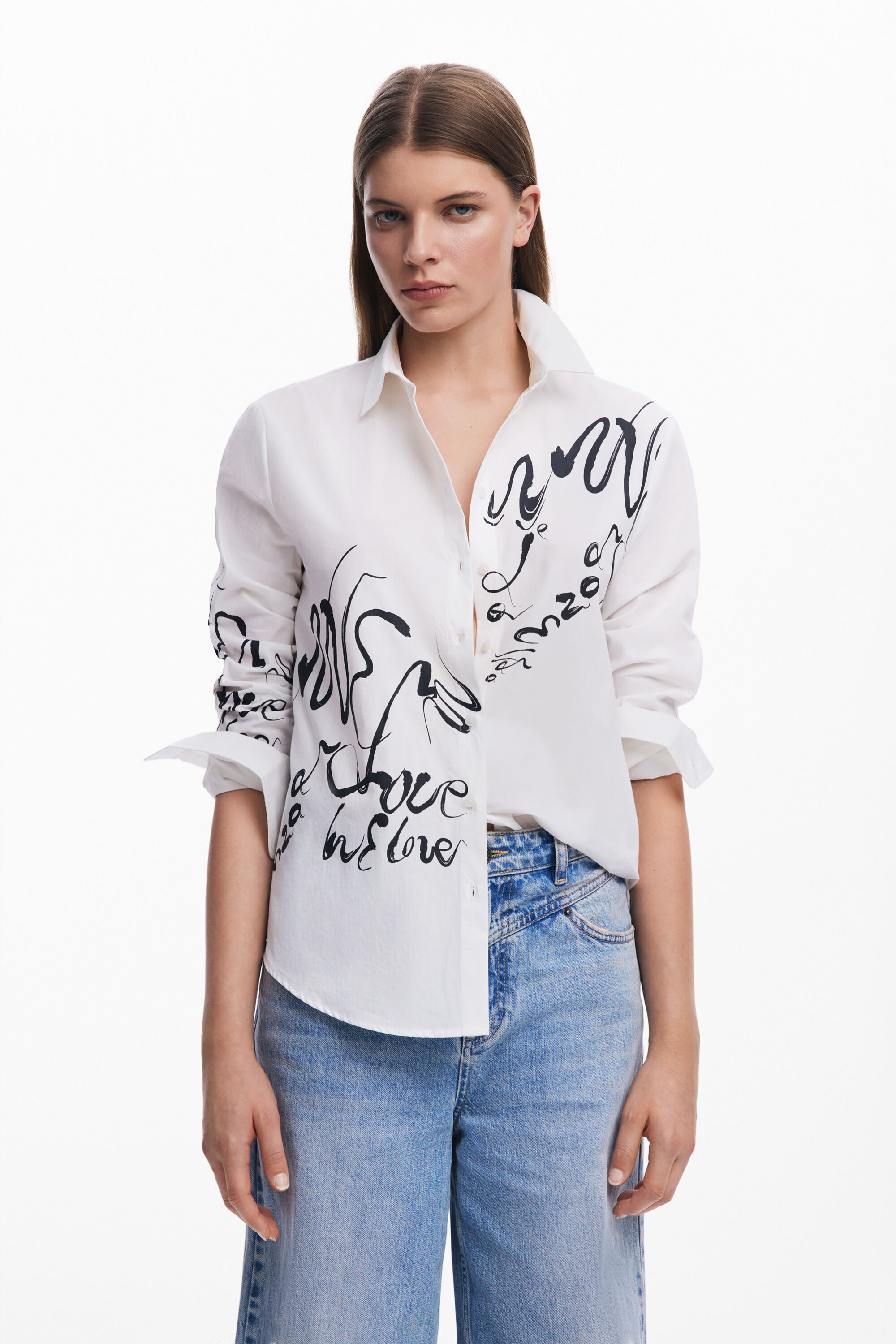 Camisa letras tinta