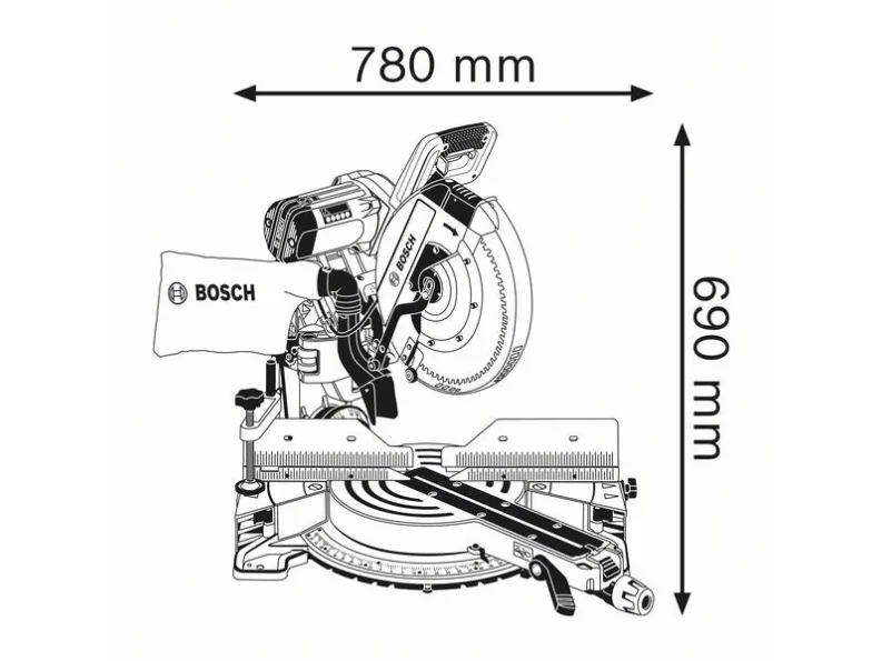 Bosch KAP-/GERINGSSAV GCM 12 GDL MED UDTRÆK