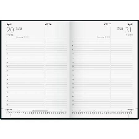 rido/idé Tageskalender Buchkalender 2024 Blattgröße 14,5 x 20,6 cm