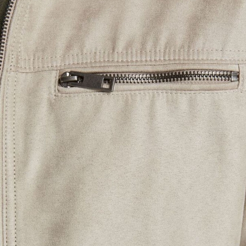 Jack & Jones - 12147218 JJEROCKY JACKET NOOS STRING FAKE SUEDE Beige