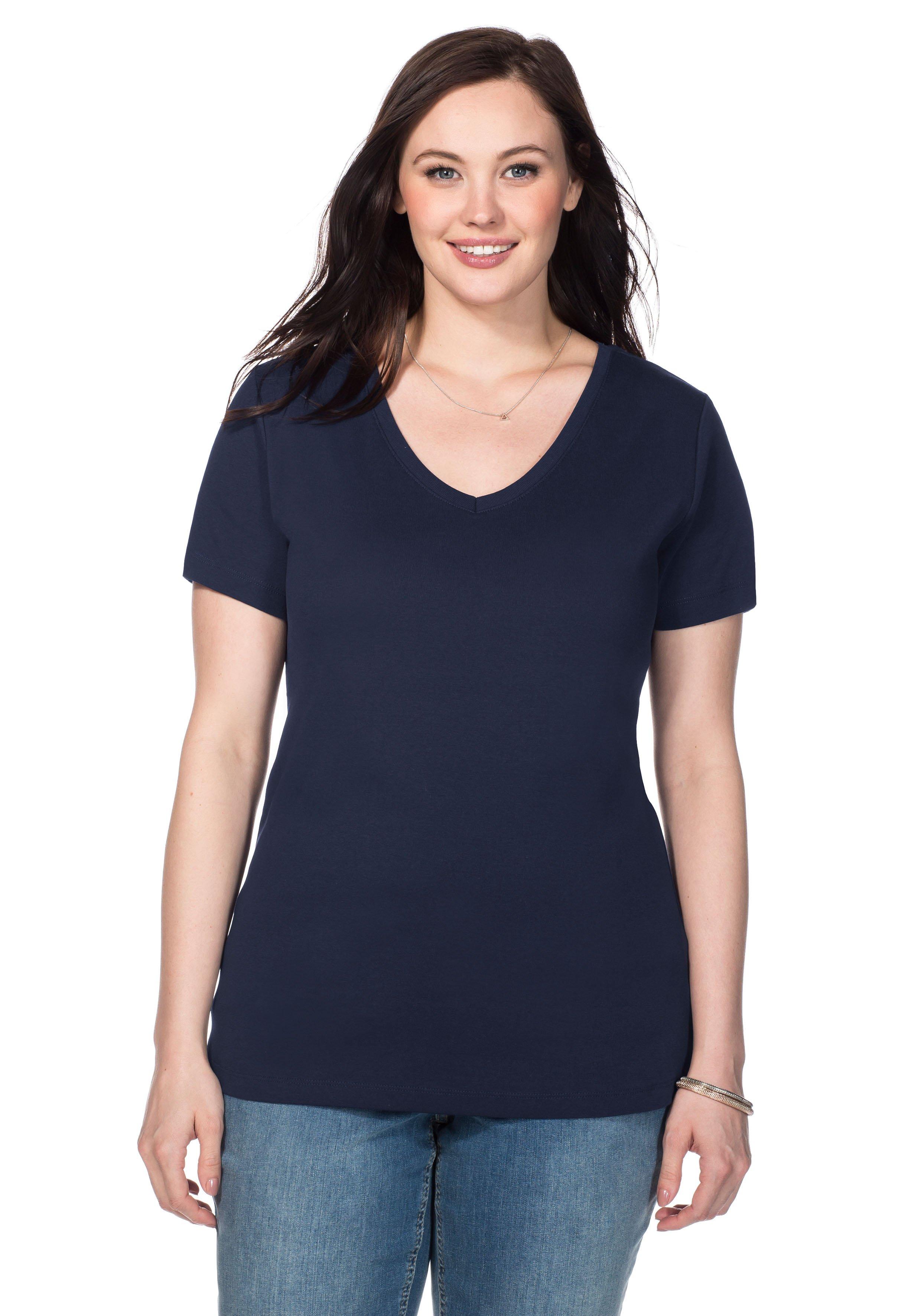 T-Shirt mit V-Ausschnitt