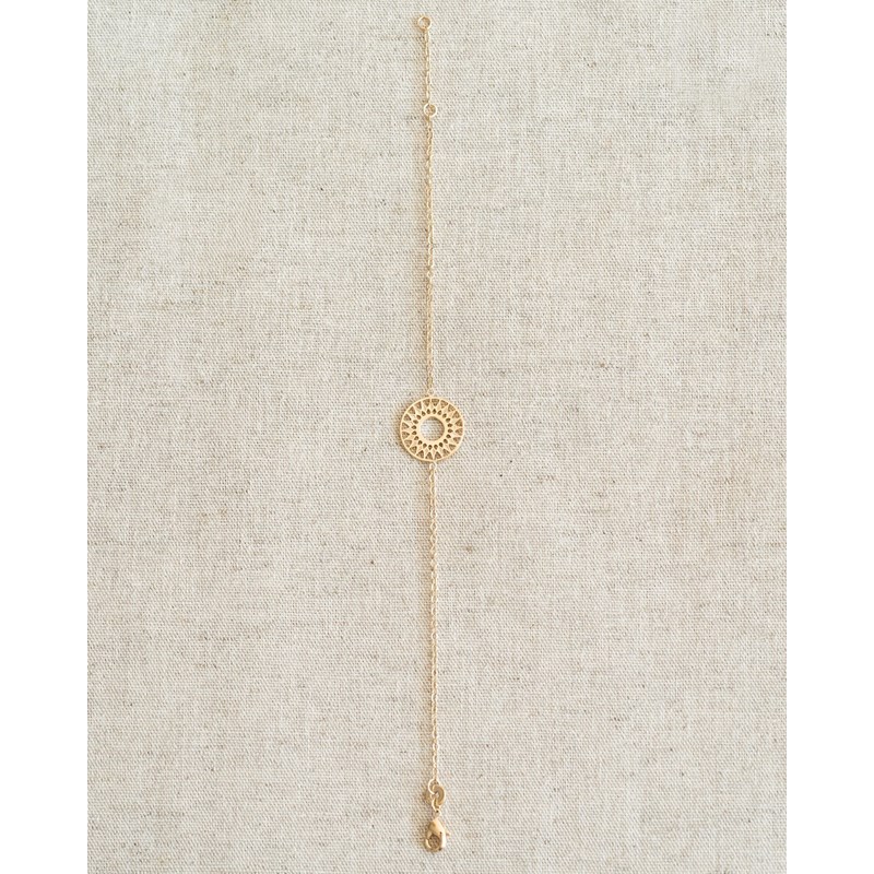 Bracelet Fin Plaqué Or Soleil Tendance