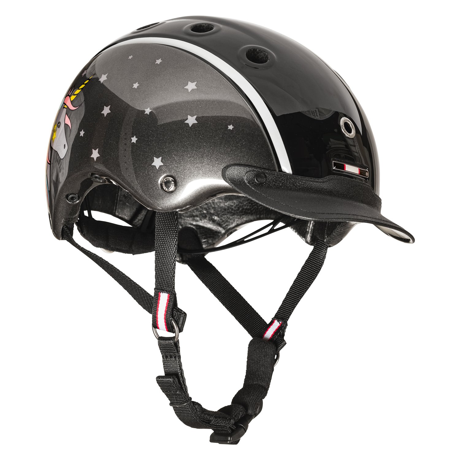 CASCO Reithelm Nori  - schwarz/Einhorn