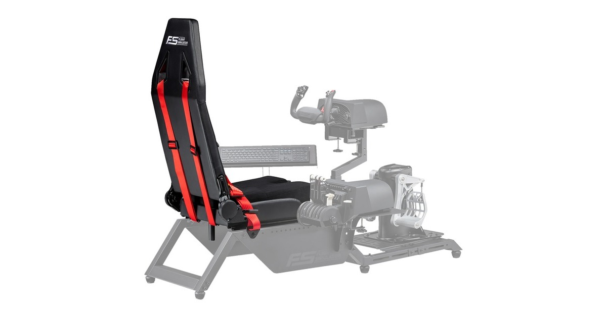 Next Level RacingFlight Simulator Seat Only racing simulator  (Zwart/rood)