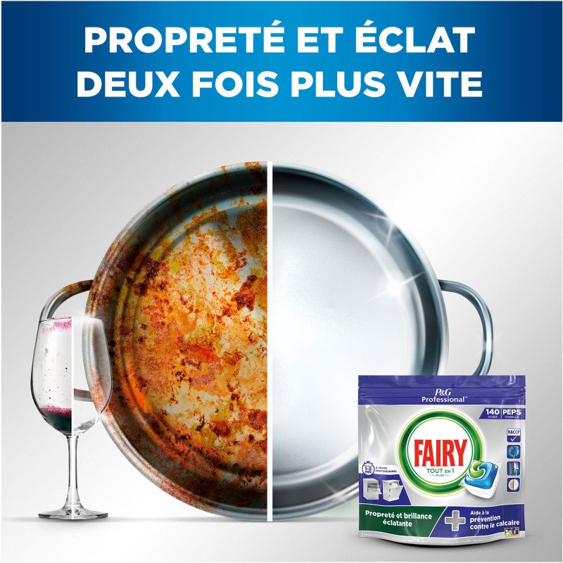 Capsules lave-vaisselle Fairy Professional Tout en 1 - Sachet de 140