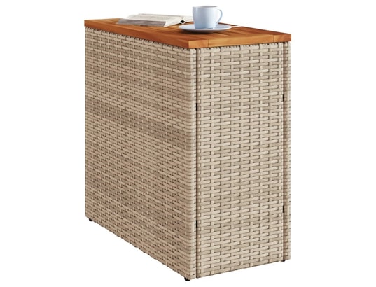 VIDAXL - Table d'appoint de jardin dessus en bois beige 58x27,5x55 cm