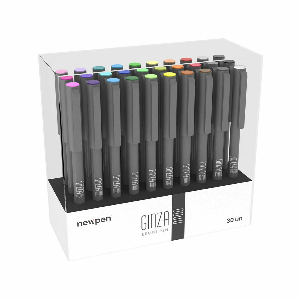 Marcador Ginza Nano Brush Pen 30 unidades Newpen