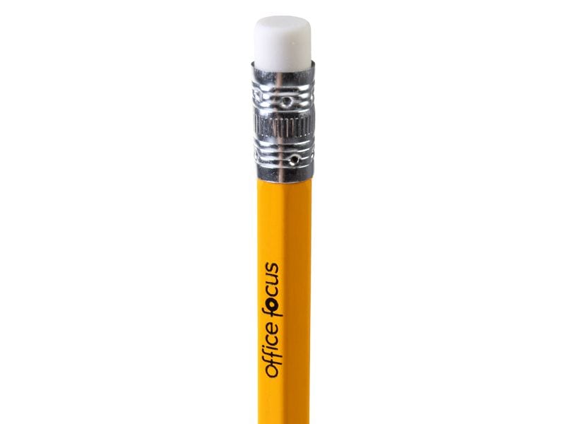 office focus Bleistift Office Focus mit Radiergummi 12 Stüc HB-Bleistift mit bruchfester Mine und Radiergummi
