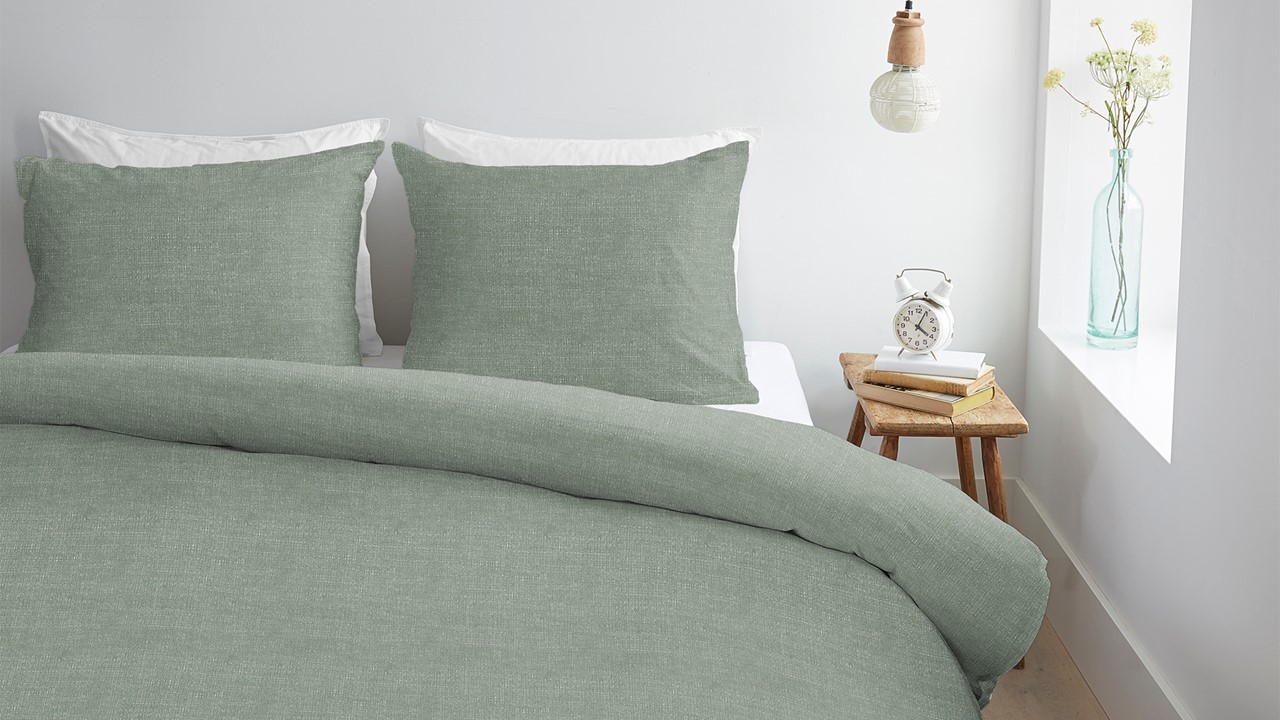 Dekbedovertrek Edo soft green