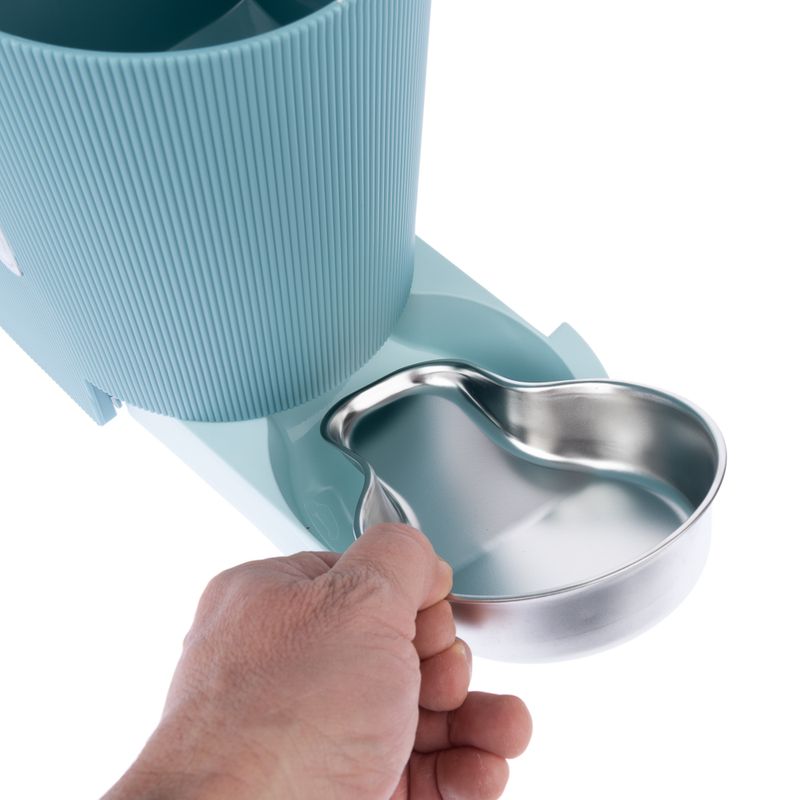 Distributeur d'eau et de nourriture TIAKI, bleu clair