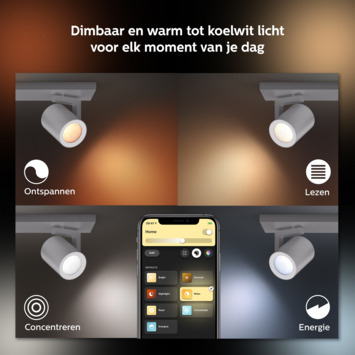Philips Hue opbouwspot Argenta aluminium