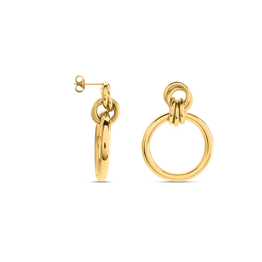 Boucles D'oreilles Puces Josephine Acier Doré